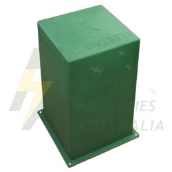 PPB4TVG large green vented poly pillar. Green electrical pillar box.